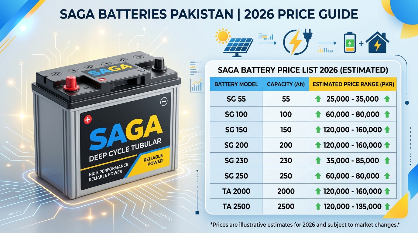 Saga Battery Price in Pakistan 